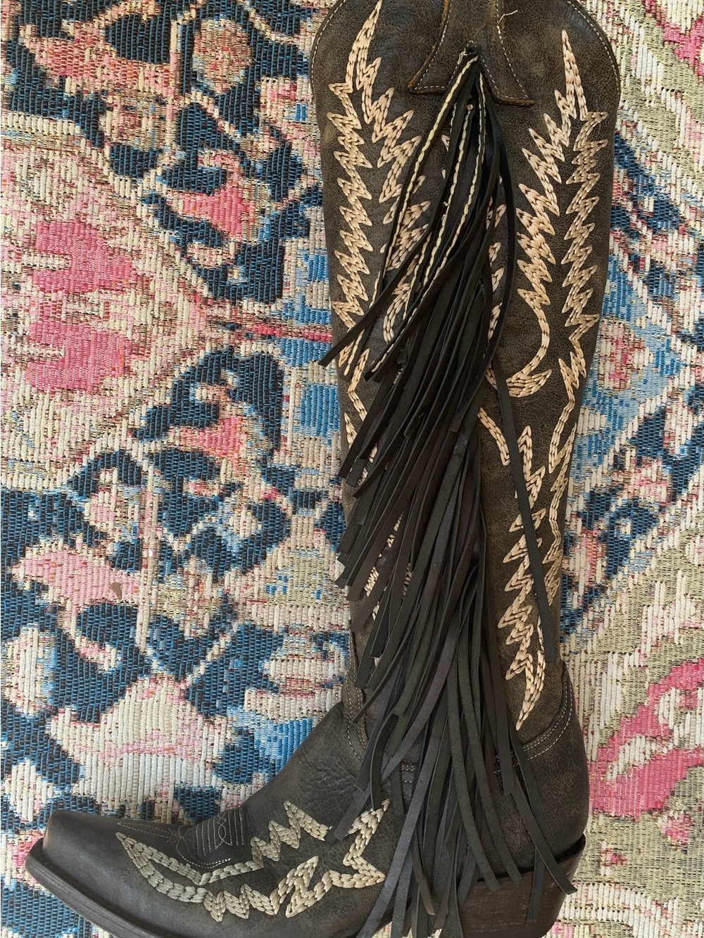 Old Gringo Tall Mayra Boots with Fringe and Embroidery - Picture 2 of 10